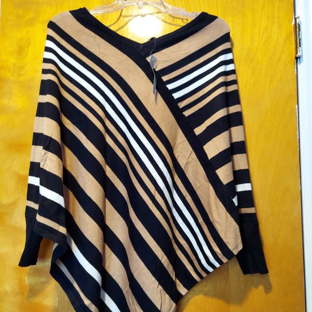 NWT New Directions Dolman Sleeved Striped Sweater